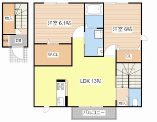 ワン　ウィル（Ｃ棟）の物件間取画像